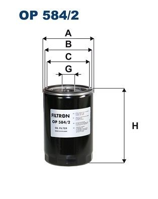 FILTRON OP584/2 Oil filter 50 01021 176