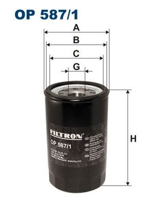 FILTRON OP 587/1 Oil filter M 26 X 1.5, with overpressure valve, with one anti-return valve, Spin-on Filter