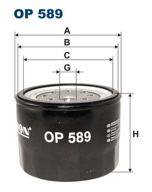FILTRON OP589 Oil filter PN16-14-V61 9A