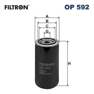 Volvo 164 Engine oil filter 13884456 FILTRON OP 592 online buy