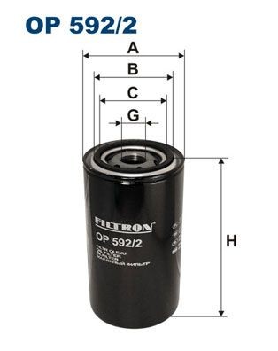 FILTRON OP 592/2 Oil filter 1-16 UNF, Spin-on Filter