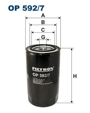 FILTRON OP 592/7 Oil filter M 22 X 1.5, Spin-on Filter