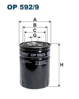 FILTRON OP 592/9 Oil filter M 22 X 1.5, Spin-on Filter
