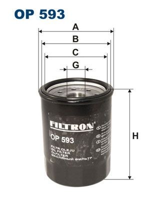 FILTRON OP 593 Oil filter M22x1.5, Spin-on Filter