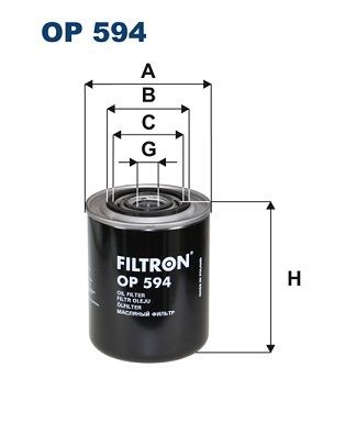 OP594 Oil filter OP 594 FILTRON 3/4-16 UNF, Spin-on Filter