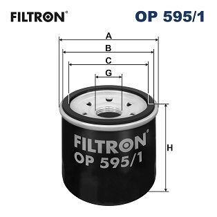 FILTRON OP595/1 Oil filter PE01-14-302A