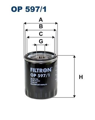 OP 597/1 FILTRON Oil filters MAZDA 3/4-16 UNF, Spin-on Filter