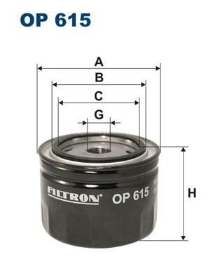 FILTRON OP615 Oil filter 93 156 302