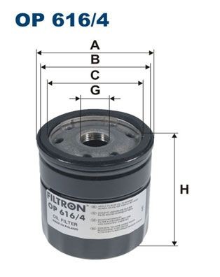 FILTRON M20x1.5, Spin-on Filter Inner Diameter 2: 71, 62mm, Ø: 76,5mm, Height: 86mm Oil filters OP 616/4 buy