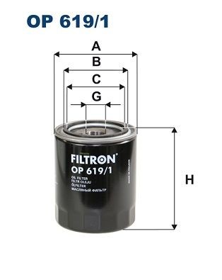 Original OP 619/1 FILTRON Oil filter MAZDA