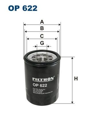 FILTRON OP 622 Oil filter M 26 X 1.5, Spin-on Filter
