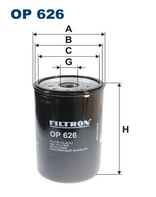 FILTRON OP626 Oil filter 315616
