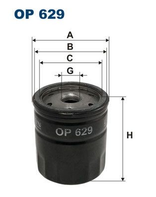 OP629 Oil filter OP 629 FILTRON 3/4-16 UNF, Spin-on Filter