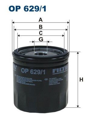 OP629/1 Oil filter OP 629/1 FILTRON 3/4-16 UNF, Spin-on Filter