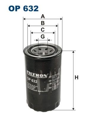 FILTRON OP 632 Oil filter M 20 X 1.5, Spin-on Filter