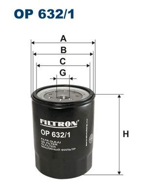 FILTRON OP 632/1 Oil filter M20x1.5, Spin-on Filter