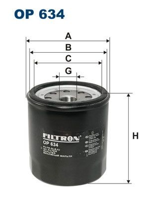 FILTRON OP 634 Oil filter M20x1.5, Spin-on Filter