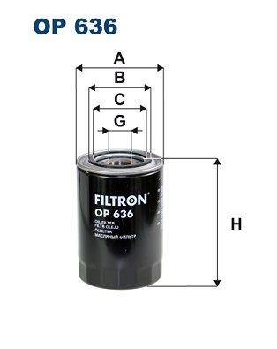 FILTRON OP636 Oil filter XE013307V