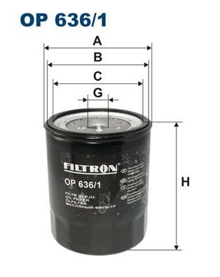 FILTRON OP 636/1 Oil filter M 20 X 1.5, Spin-on Filter