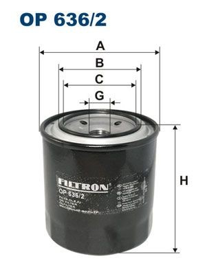 OP 636/2 FILTRON Ölfilter MITSUBISHI Canter (FE5, FE6) 6.Generation