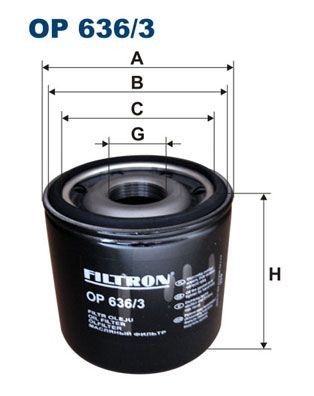 FILTRON 1 1/2-12 UNS, Spin-on Filter Inner Diameter 2: 116, 98mm, Ø: 119mm, Height: 128mm Oil filters OP 636/3 buy
