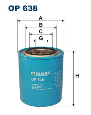 FILTRON OP 638 Oil filter 1-12 UNF, with one anti-return valve, Spin-on Filter