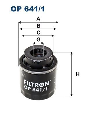 Original FILTRON Oil filter OP 641/1 for VW TIGUAN