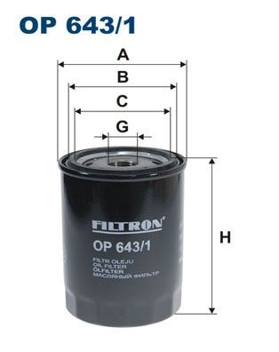 OP 643/1 FILTRON Anschraubfilter, mit einem Rücklaufsperrventil Innendurchmesser 2: 70mm, Innendurchmesser 2: 62mm, Ø: 90mm, Ø: 90mm, Höhe: 119mm Ölfilter OP 643/1 günstig kaufen