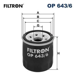 Original FILTRON Engine oil filter OP 643/6 for DACIA DUSTER