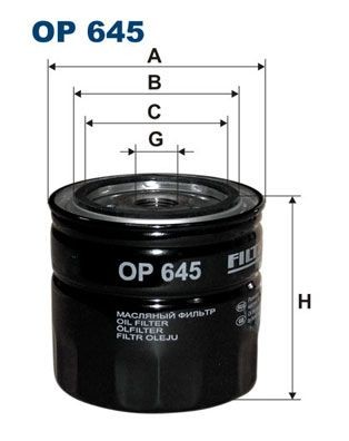 FILTRON OP 645 Oil filter M20x1.5, Spin-on Filter