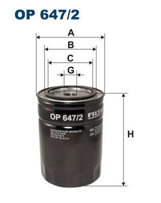 FILTRON OP 647/2 Oil filter 3/4-16 UNF, Spin-on Filter