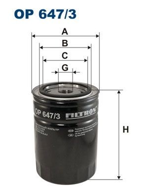 FILTRON OP647/3 Oil filter 9 Y 4450