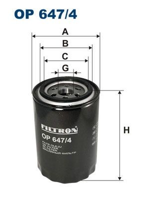 FILTRON OP 647/4 Oil filter M 22 X 1.5, Spin-on Filter