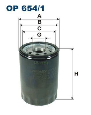 FILTRON OP 654/1 Oil filter 1-12 UNF, Spin-on Filter