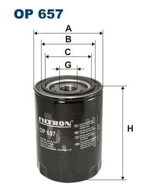 FILTRON OP 657 Oil filter 1-12 UNF, with one anti-return valve, Spin-on Filter