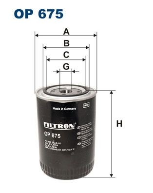 FILTRON OP 675 Oil filter 3/4-16 UNF, Spin-on Filter