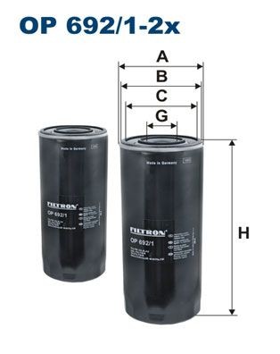 FILTRON OP 692/1-2x Oil filter M 30 X 2, with overpressure valve, with one anti-return valve, Spin-on Filter