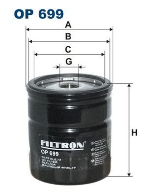 OP 699 FILTRON Oil filters CHEVROLET M 18 X 1.5, Spin-on Filter