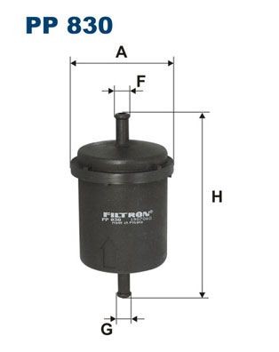 FILTRON In-Line Filter, 8mm, 8mm Height: 120mm Inline fuel filter PP 830 buy