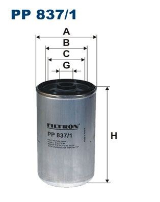 FILTRON PP837/1 Fuel filter 001 835 4447