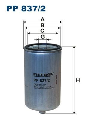 FILTRON Anschraubfilter Höhe: 151mm Kraftstofffilter PP 837/2 kaufen