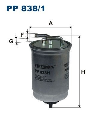 FILTRON In-Line Filter, 8mm, 8mm Height: 175mm Inline fuel filter PP 838/1 buy