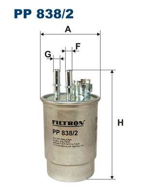 FILTRON In-Line Filter, 10mm, 10mm Height: 166mm Inline fuel filter PP 838/2 buy