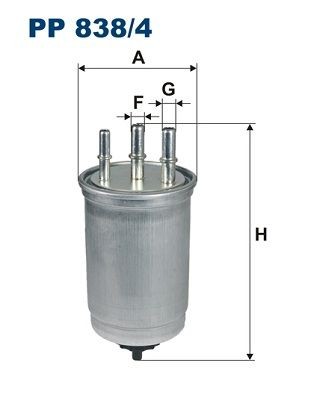 Original FILTRON Inline fuel filter PP 838/4 for HYUNDAI GRANDEUR