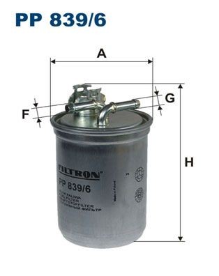 FILTRON PP839/6 Fuel filter 7M0 127 401 B