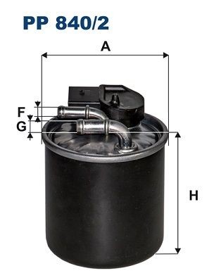 FILTRON PP 840/2 Fuel filter In-Line Filter, 8mm, 10mm