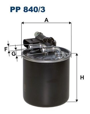 FILTRON PP 840/3 Fuel filter In-Line Filter, 8mm, 10mm