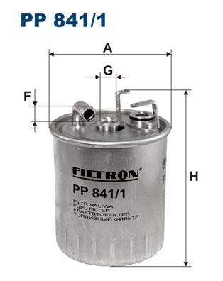 FILTRON PP8411 Palivový filtr MERCEDES-BENZ Třída A (W168) A 160 CDI (168.007) 60 HP / 44 KW 1998