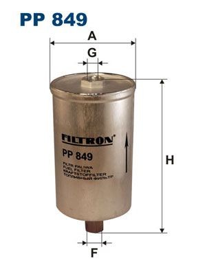 Original PP 849 FILTRON Inline fuel filter SEAT