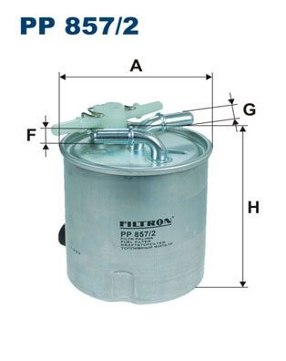 FILTRON In-Line Filter, 10mm, 10mm Height: 129mm Inline fuel filter PP 857/2 buy